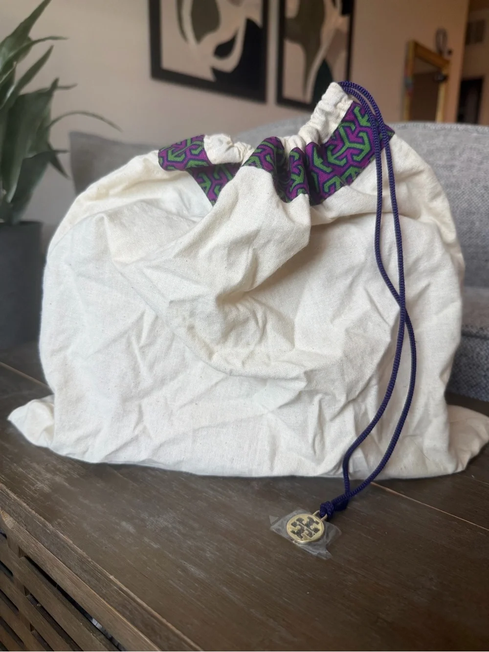 Tory Burch Camel/Tan Chain Crossbody with Matching Wallet